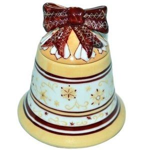Villeroy & Boch Christmas Toy's Fantasy Small Beige Bell with Lid #5715